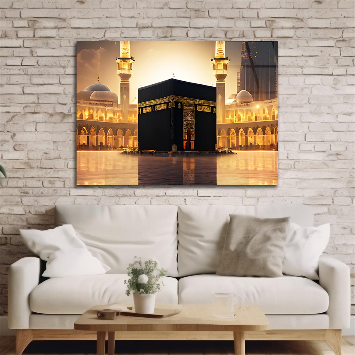 Yatay Dini Temalı Cam Tablo 158