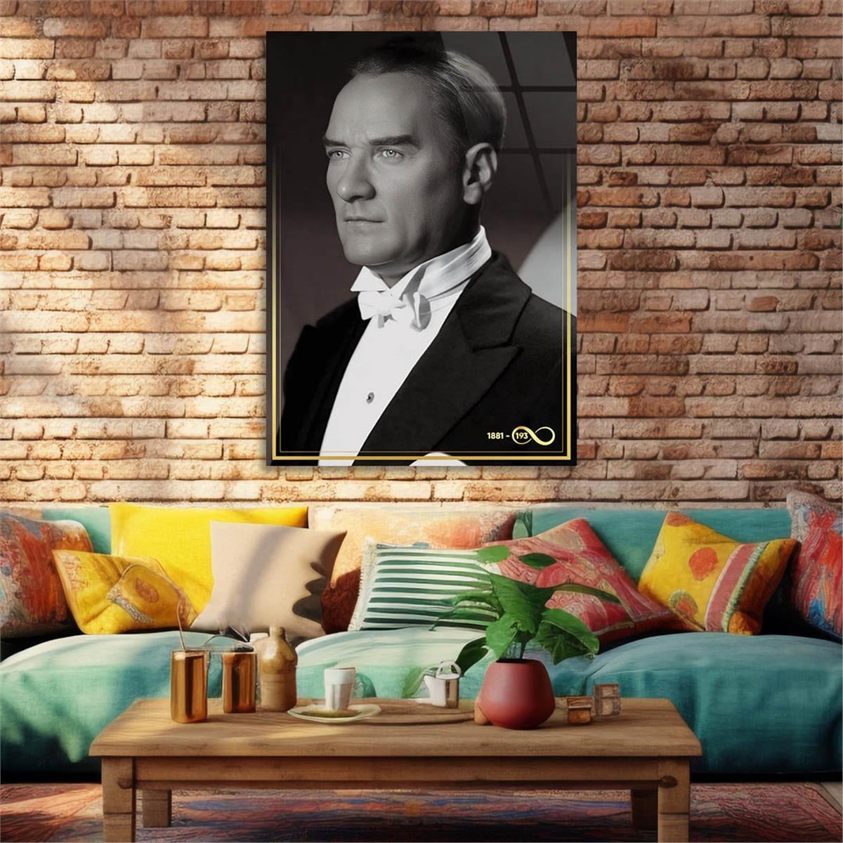 Dikey VatanTemalı Cam Tablo 282