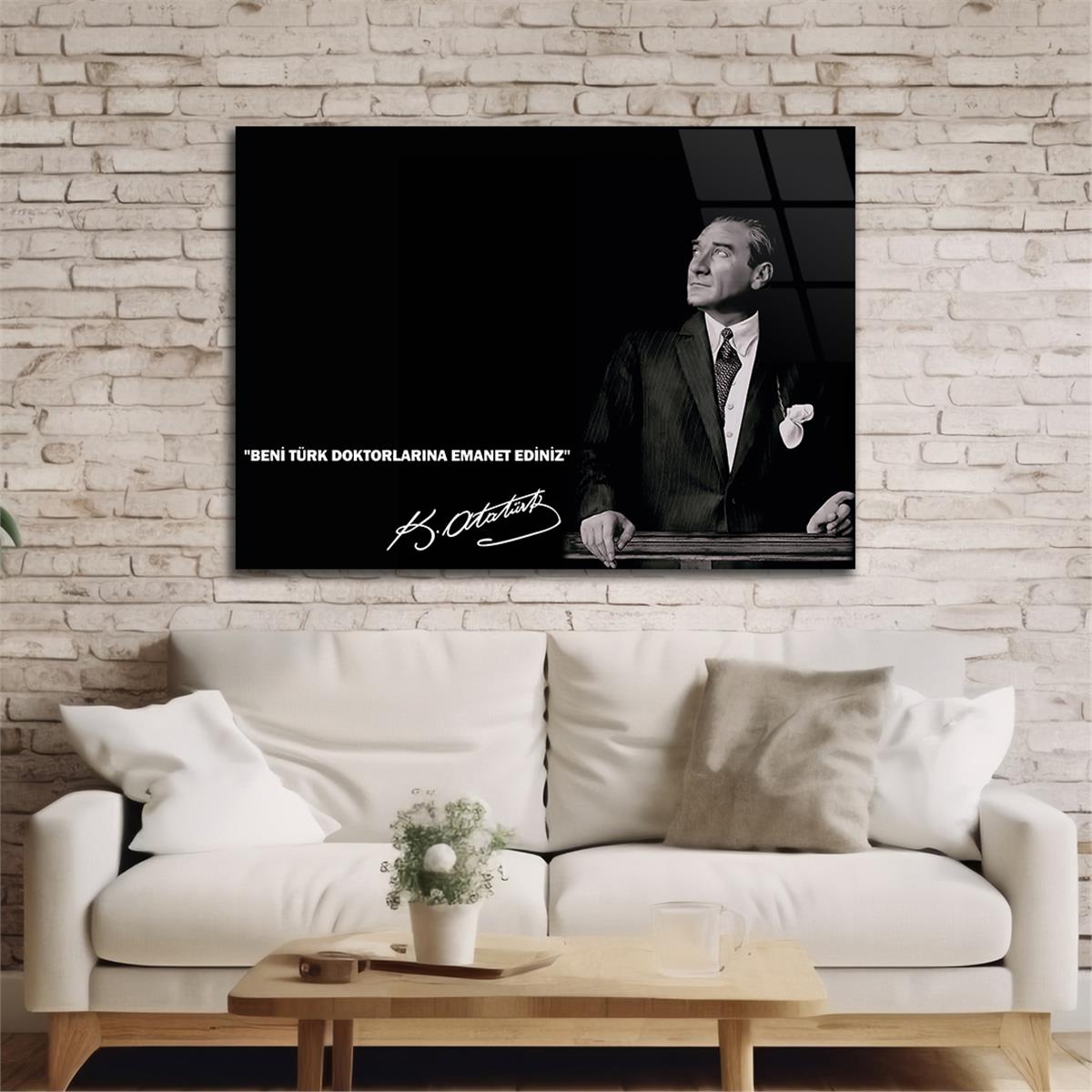 MUSTAFA KEMAL ATATÜRK Tempered Glass Wall Art 