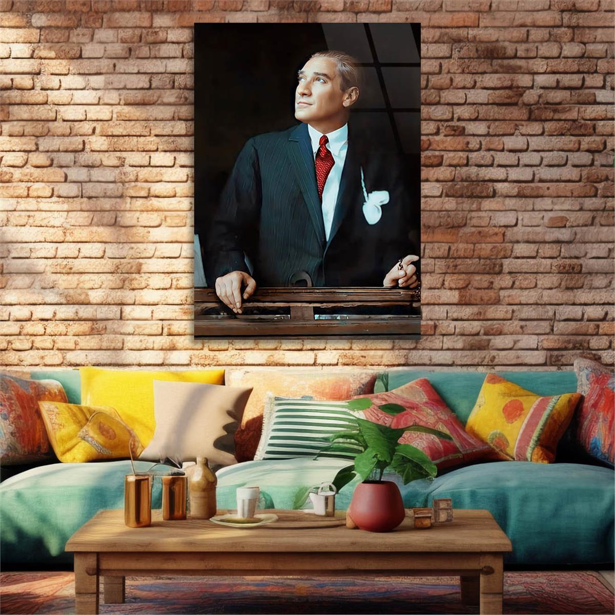 Dikey VatanTemalı Cam Tablo 254