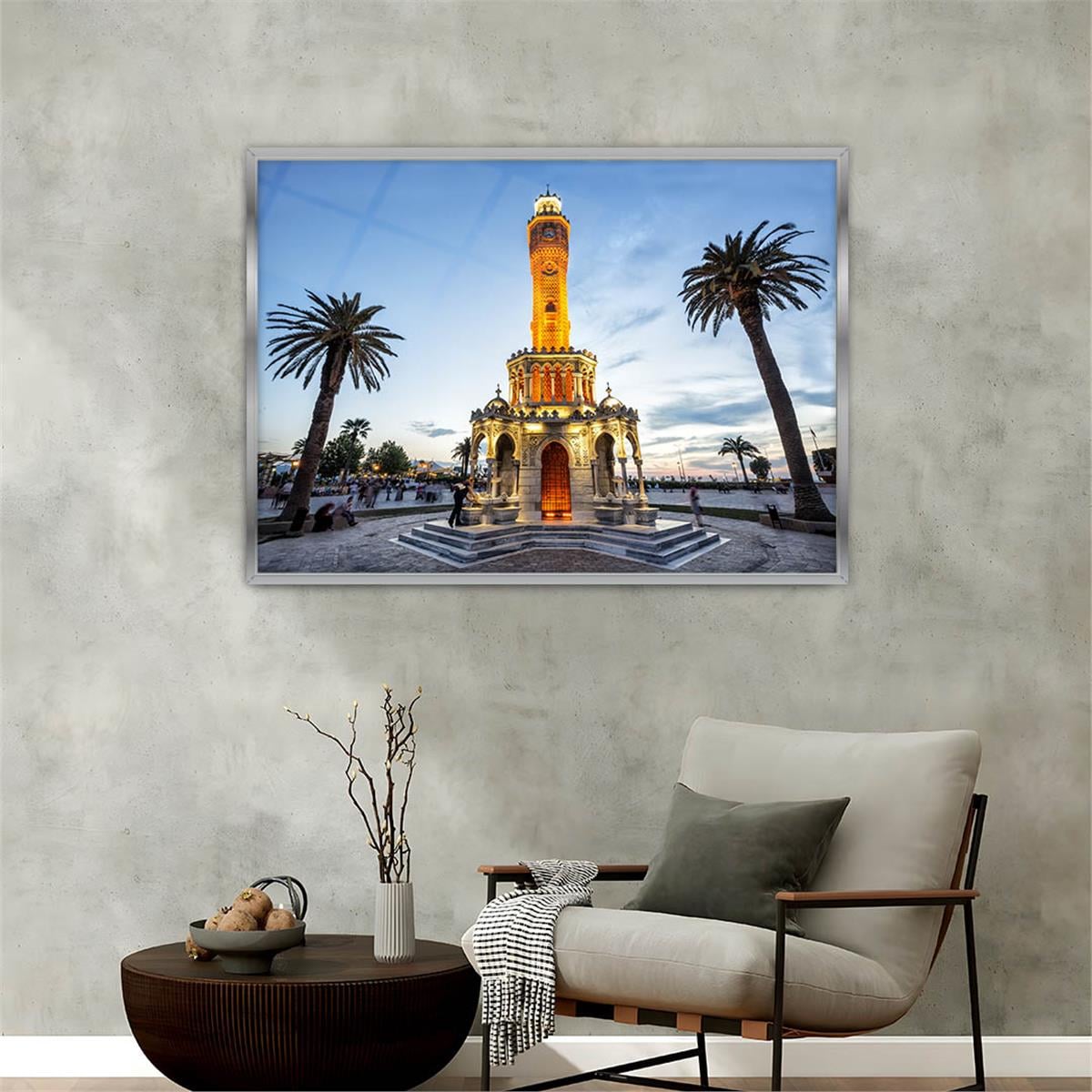 bedrucktes Glas mit Aluminiumrahmen und Natur Themen 