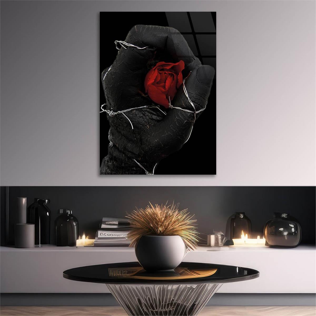 Vertical Tempered Glasss Wall Arts Natured-Themed121