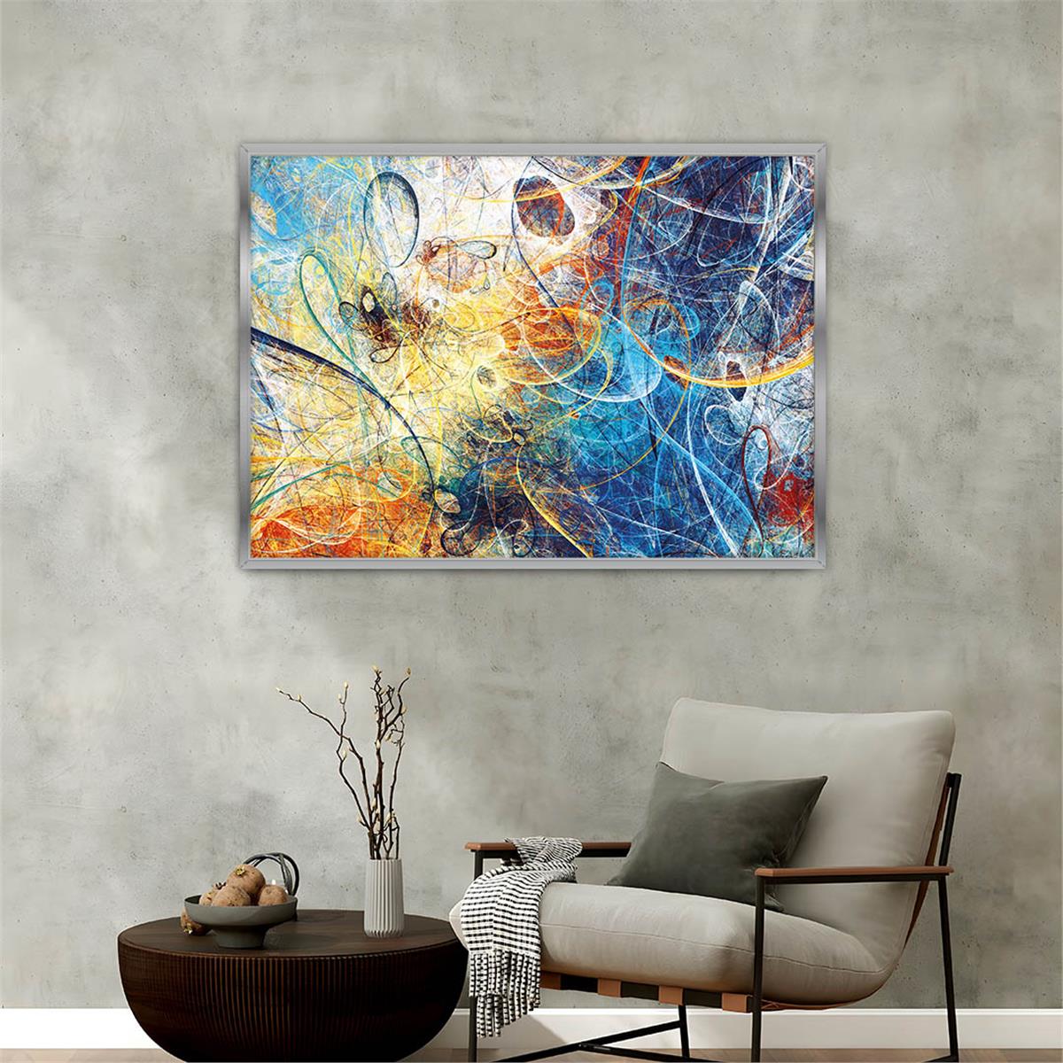 Aluminum-Framed Art-Themed Tempered Glass Wall Art 131