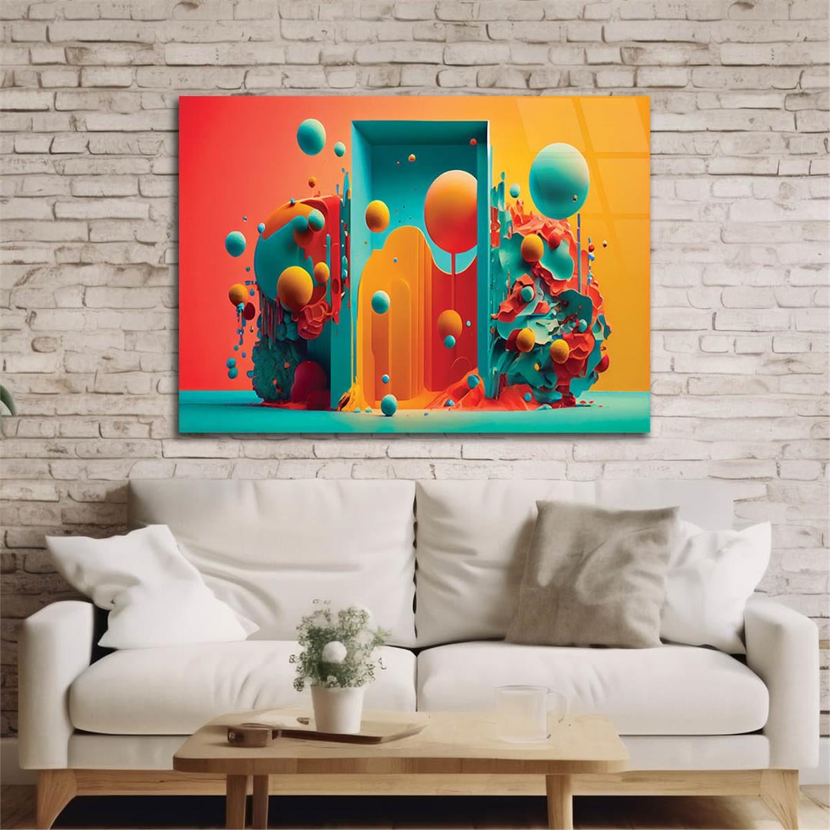 Horizontal Art-Themed Tempered Glass Wall Art 291