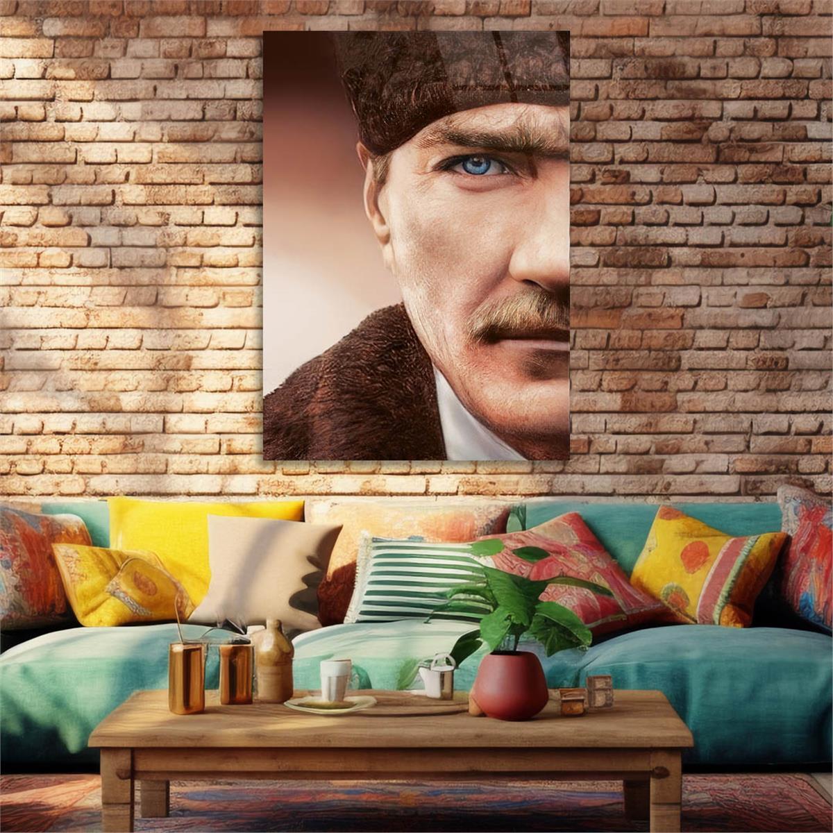 Mustafa Kemal Atatürk Gehard Glasschilderij 