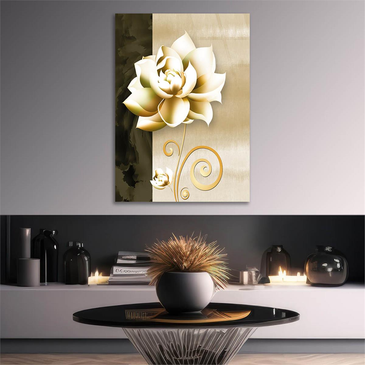 Vertical Tempered Glasss Wall Arts Natured-Themed109