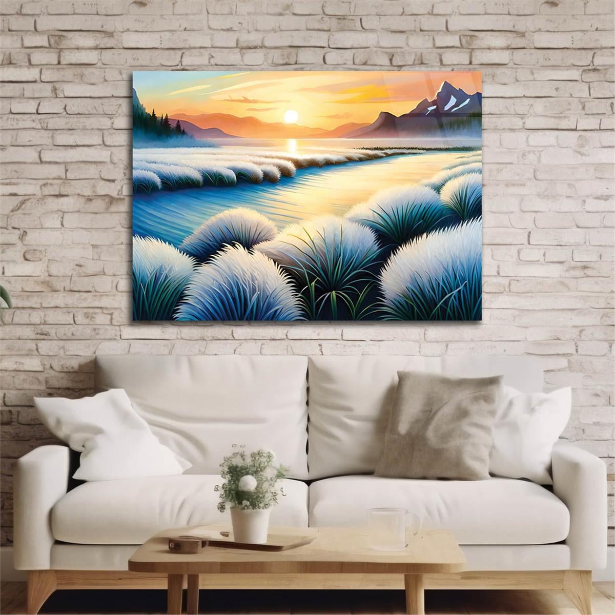 Horizontal Art-Themed Tempered Glass Wall Art 320