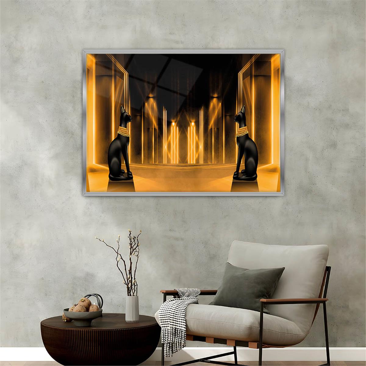 Aluminum-Framed Art-Themed Tempered Glass Wall Art 139