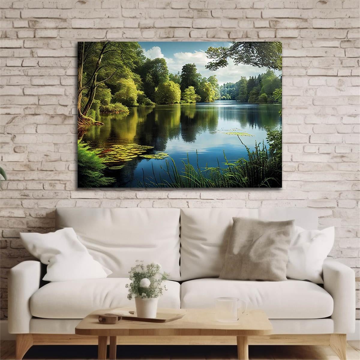 Yatay DoğaTemalı Cam Tablo 395