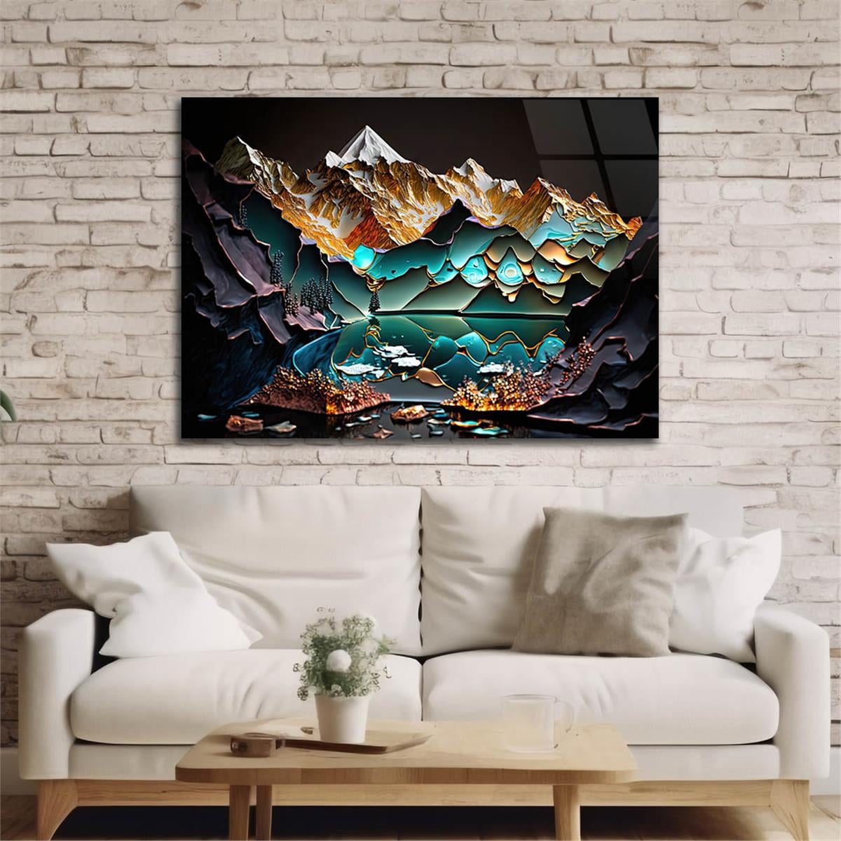 Horizontal Art-Themed Tempered Glass Wall Art 503