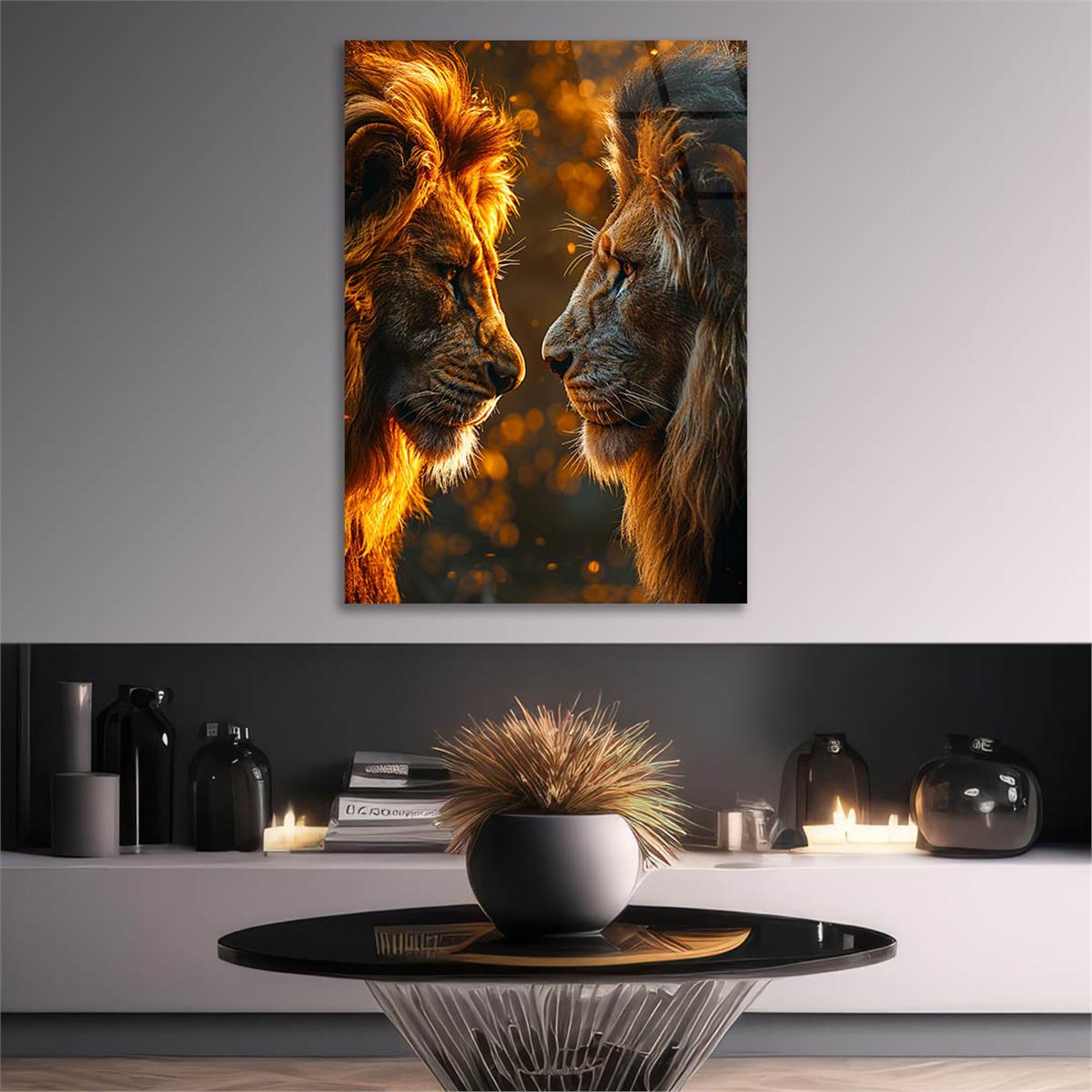 Dikey Doğa Temalı Cam Tablo 308