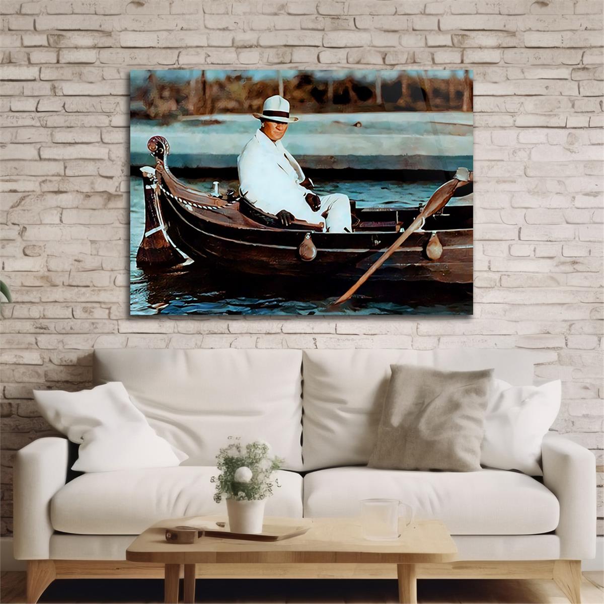 Yatay VatanTemalı Cam Tablo 105