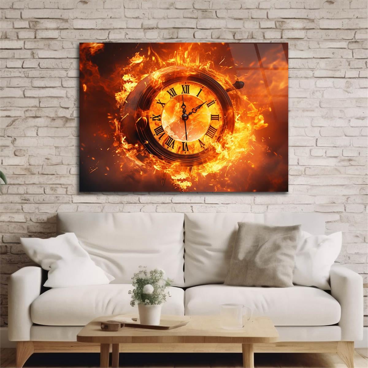 Horizontal Art-Themed Tempered Glass Wall Art 575