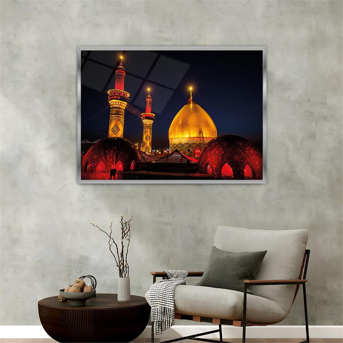 Aluminum-Framed Religious-Themed Tempered Glass Wall Art 008