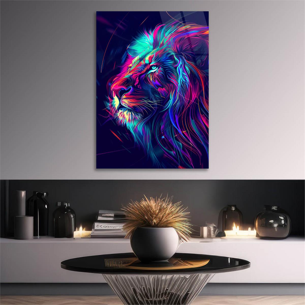 Dikey Doğa Temalı Cam Tablo 348