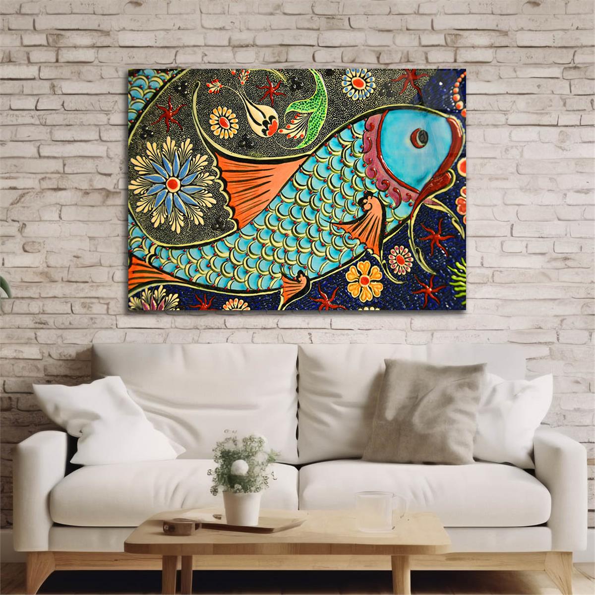 Horizontal Art-Themed Tempered Glass Wall Art 525