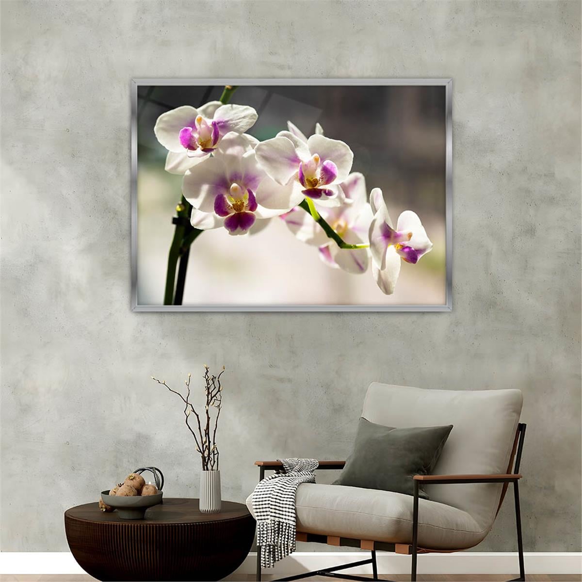 Aluminum-Framed Natured-Themed Tempered Glass Wall Art 056