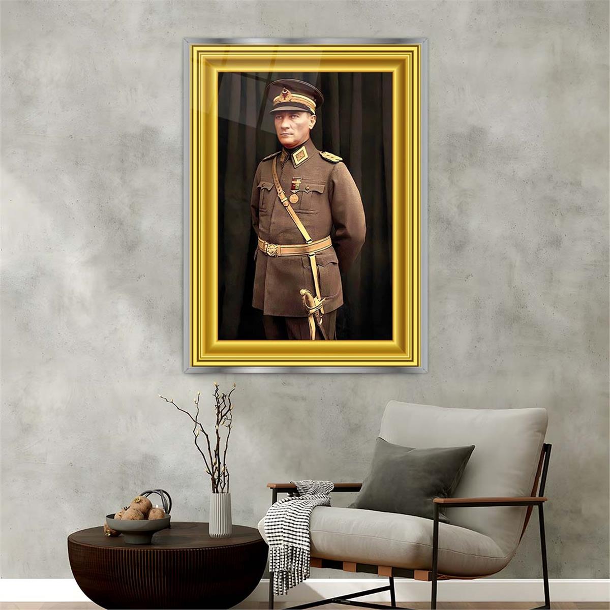 Aluminum-Framed National-Themed Tempered Glass Wall Art 107