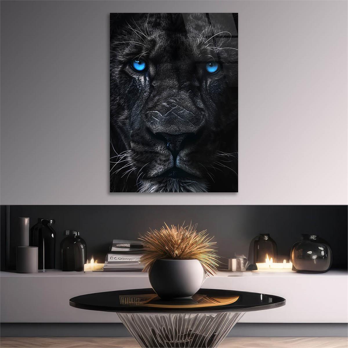 Dikey Doğa Temalı Cam Tablo 351