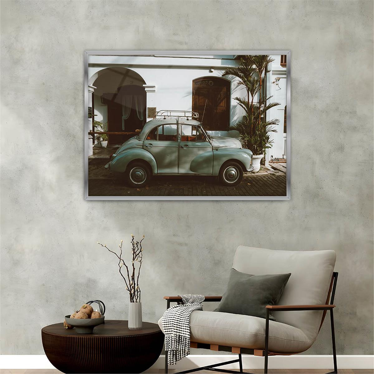 Aluminum-Framed Art-Themed Tempered Glass Wall Art 181