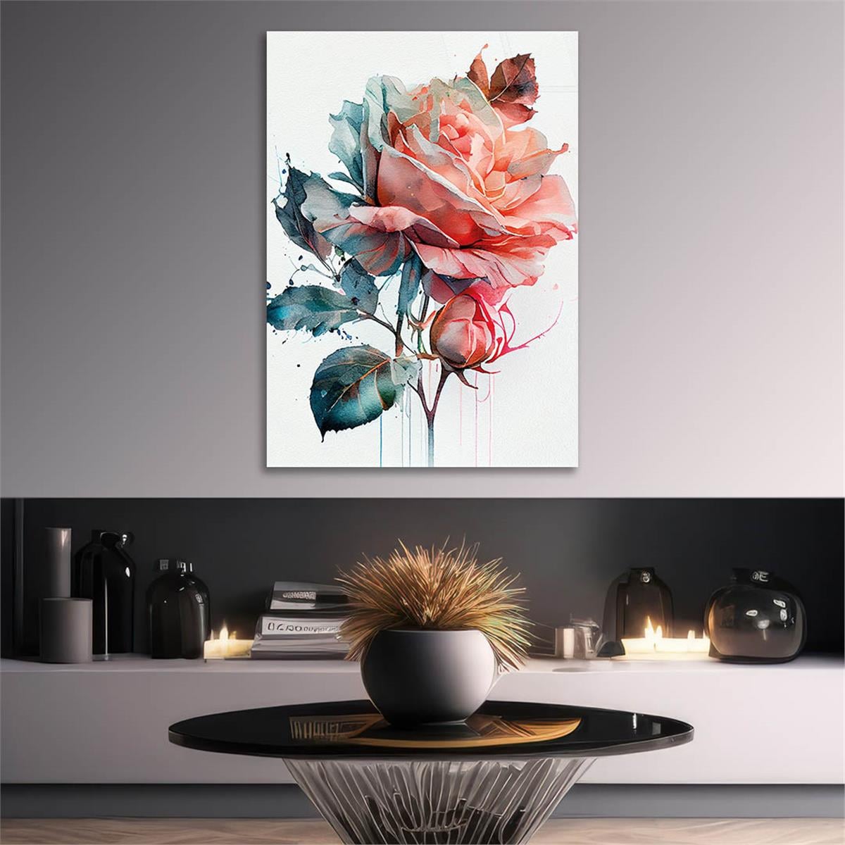 Dikey Doğa Temalı Cam Tablo117