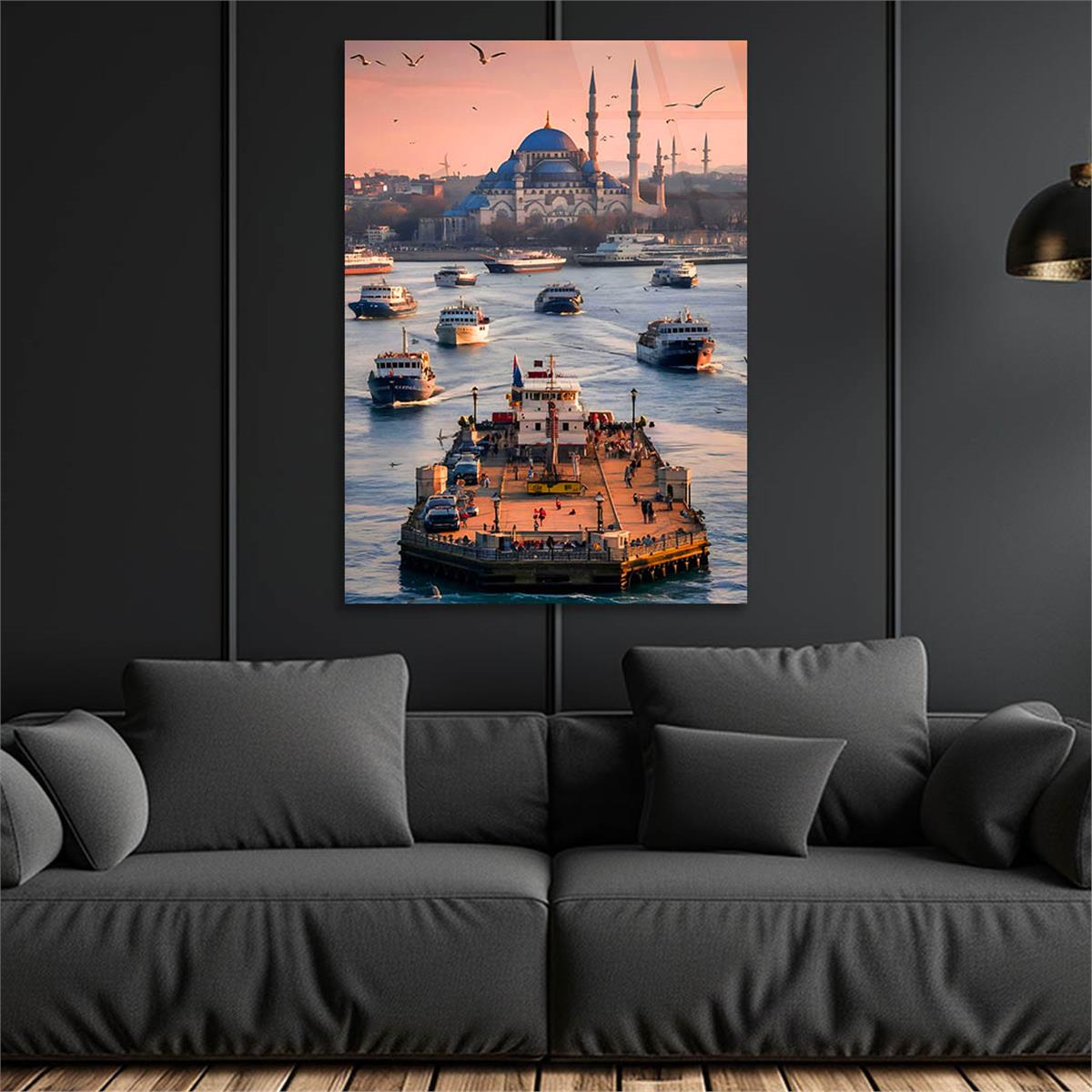 Dikey Dini Temalı Cam Tablo 290