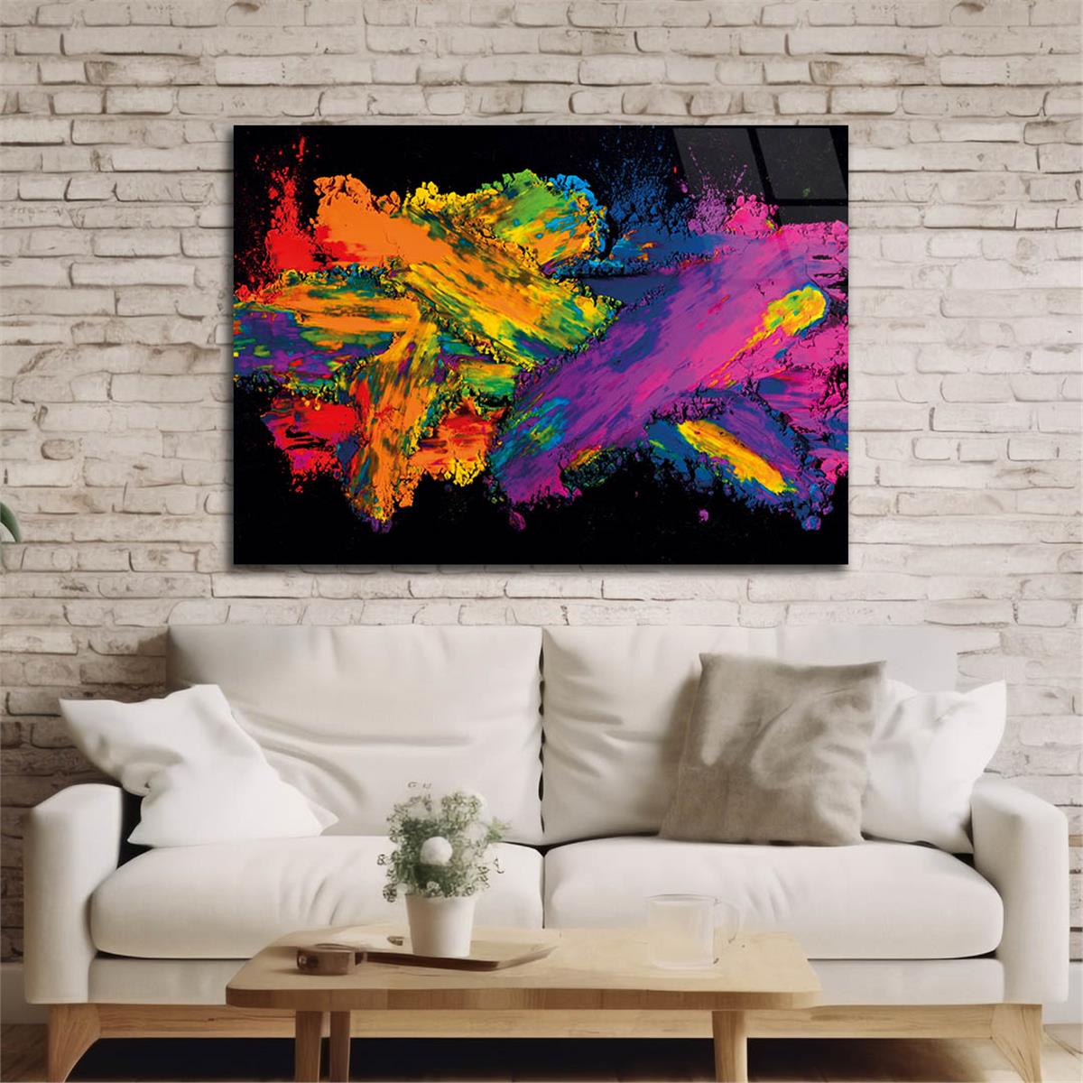 Horizontal Art-Themed Tempered Glass Wall Art 293