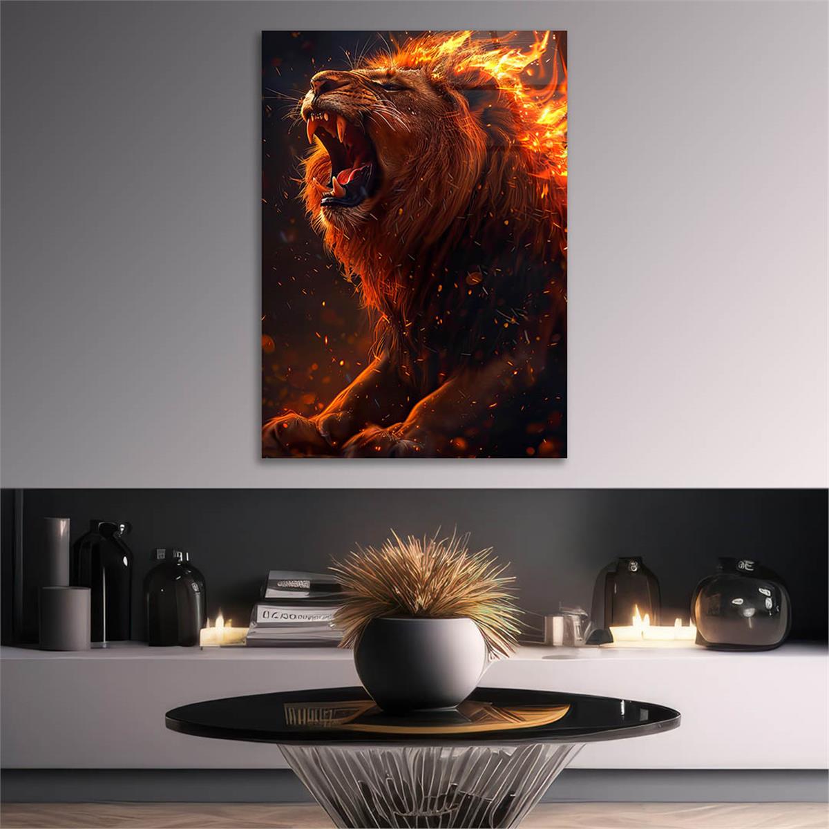 Dikey Doğa Temalı Cam Tablo 294