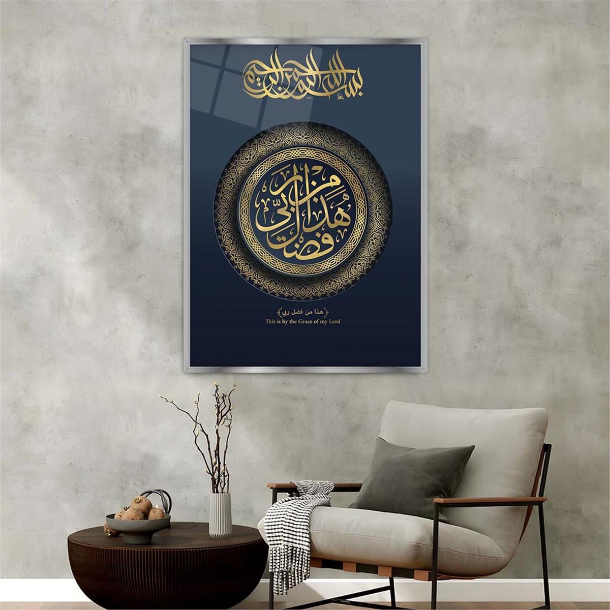 Aluminium Omlijste Religieus Thema Geharde Glasschilderij 056