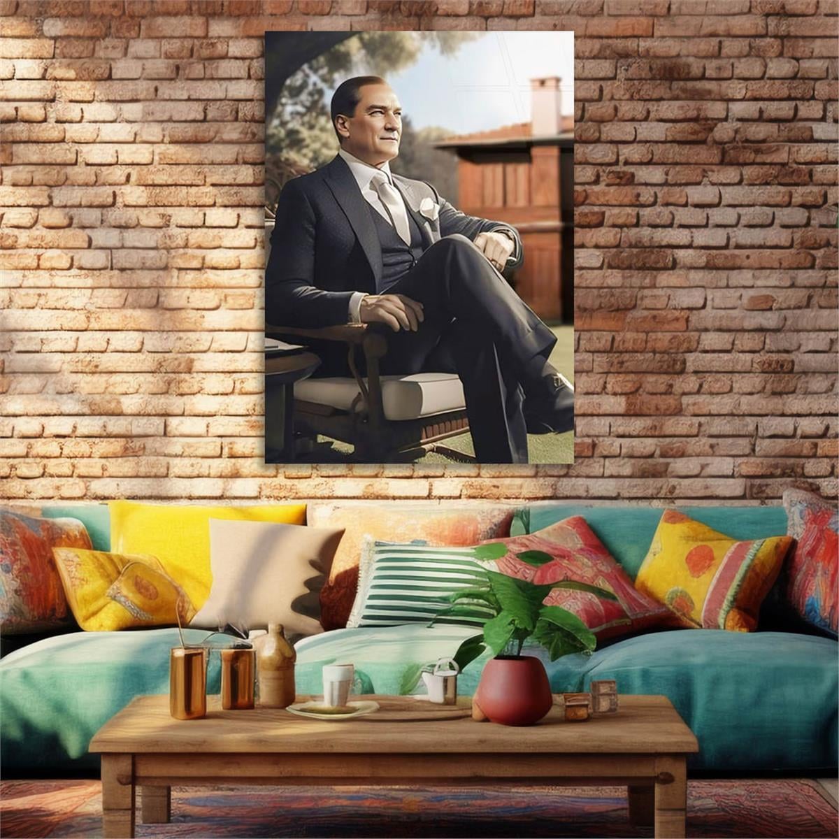 Dikey VatanTemalı Cam Tablo 193