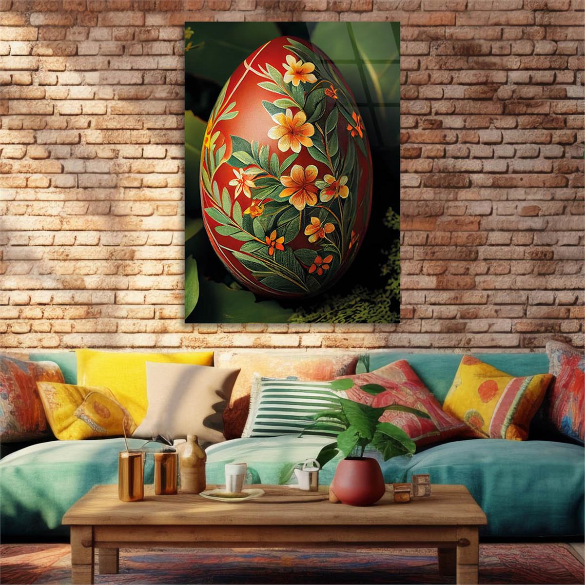 Vertical Tempered Glasss Wall Arts Art-Themed244