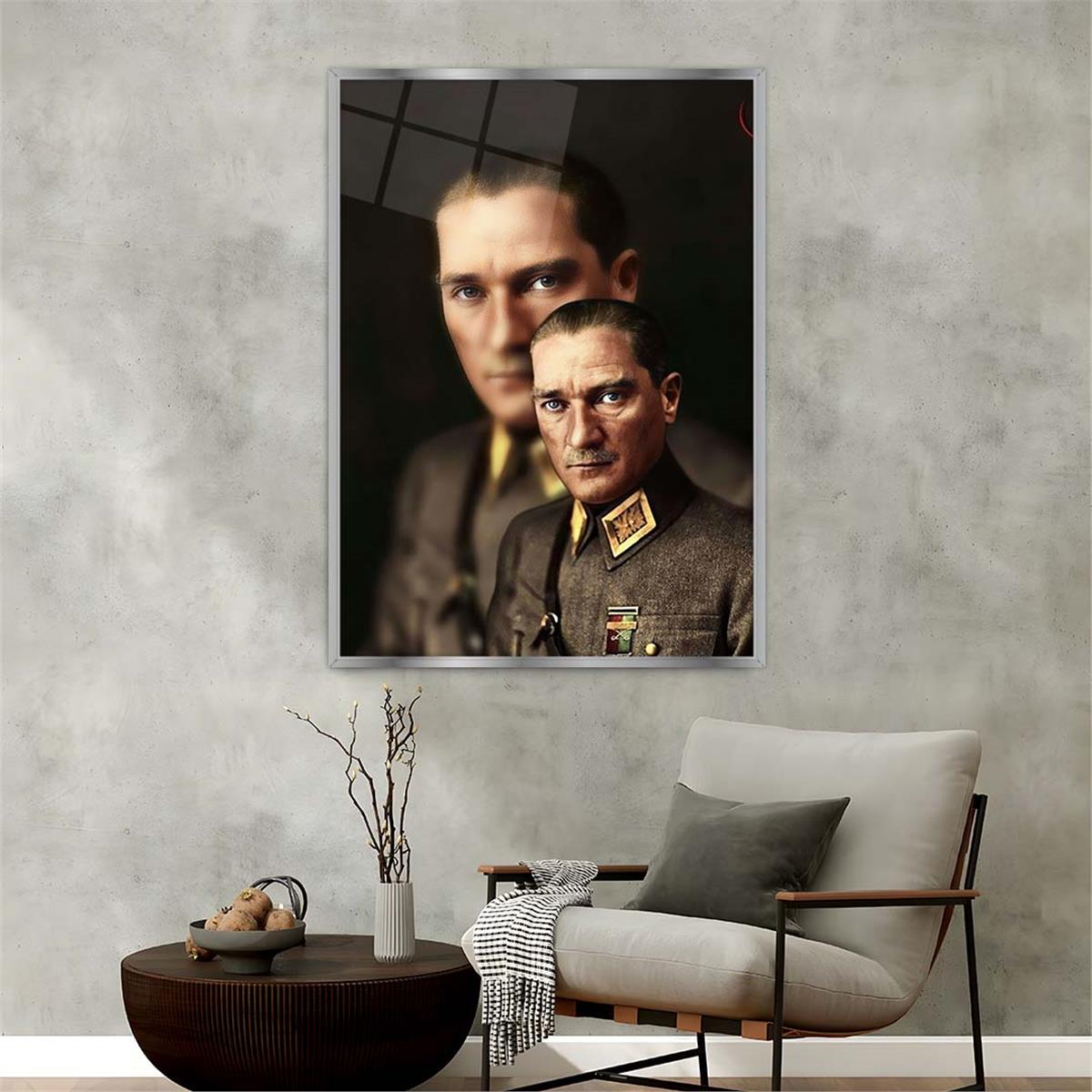 Aluminum-Framed National-Themed Tempered Glass Wall Art 008