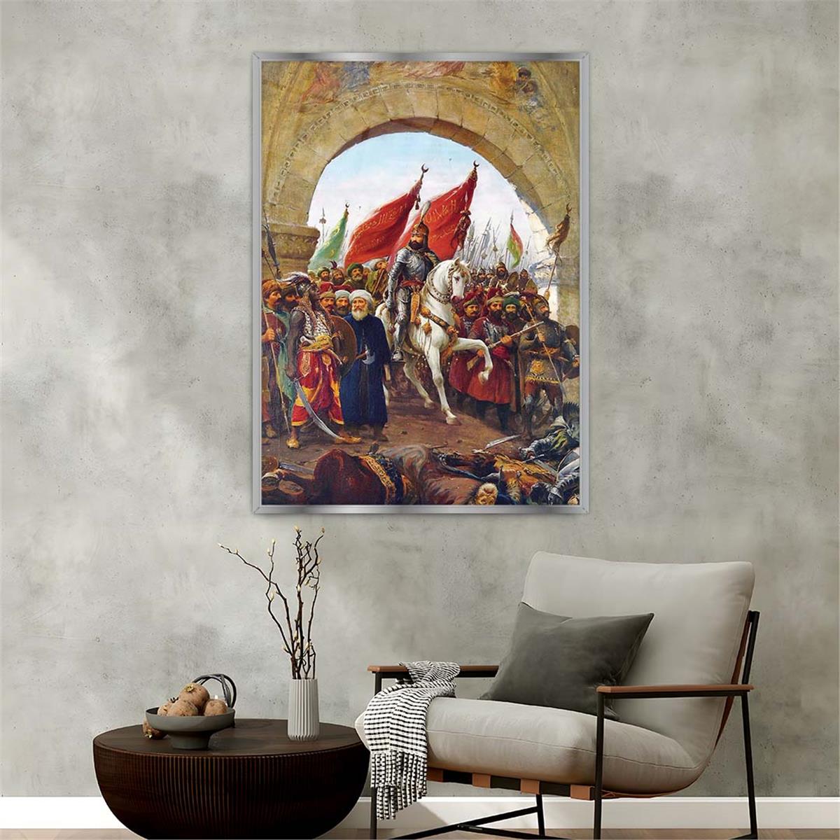 Aluminum-Framed National-Themed Tempered Glass Wall Art 022