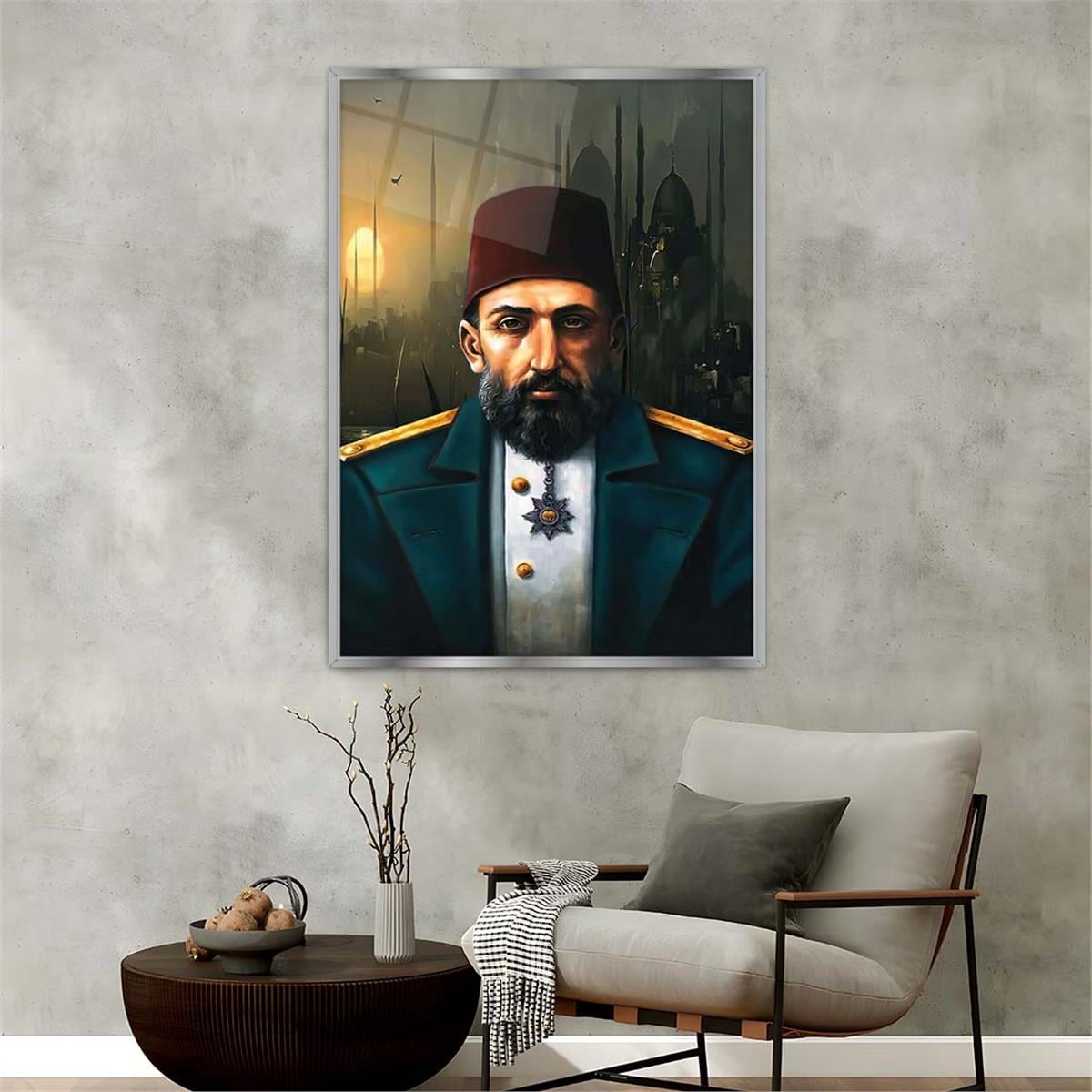 Aluminum-Framed National-Themed Tempered Glass Wall Art 020