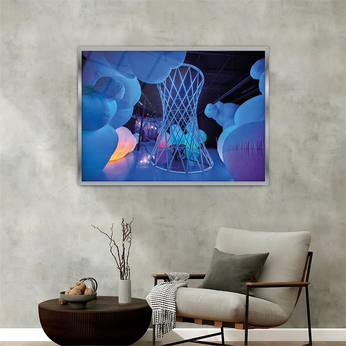 Aluminum-Framed Art-Themed Tempered Glass Wall Art 019
