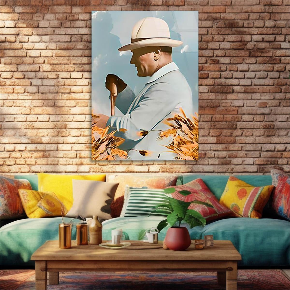 Dikey VatanTemalı Cam Tablo 143