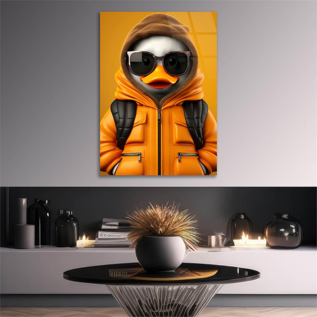 Dikey Doğa Temalı Cam Tablo 446