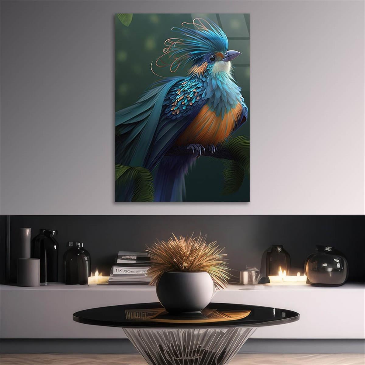 Vertical Tempered Glasss Wall Arts Natured-Themed167