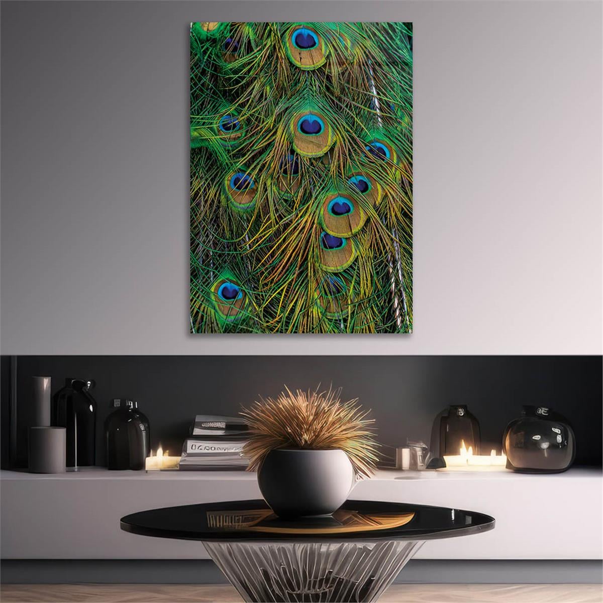 Vertical Tempered Glasss Wall Arts Natured-Themed165