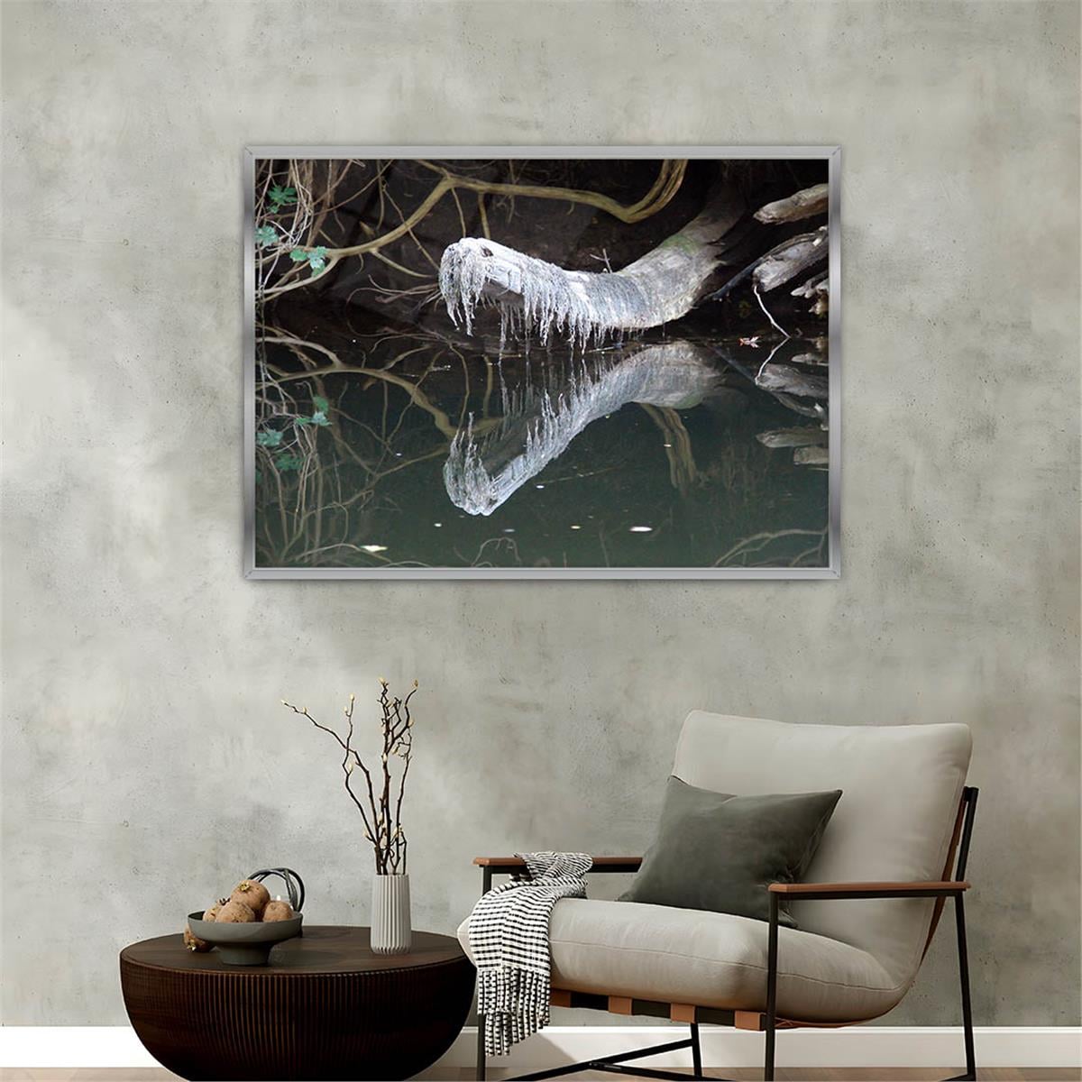 Aluminum-Framed Natured-Themed Tempered Glass Wall Art 002