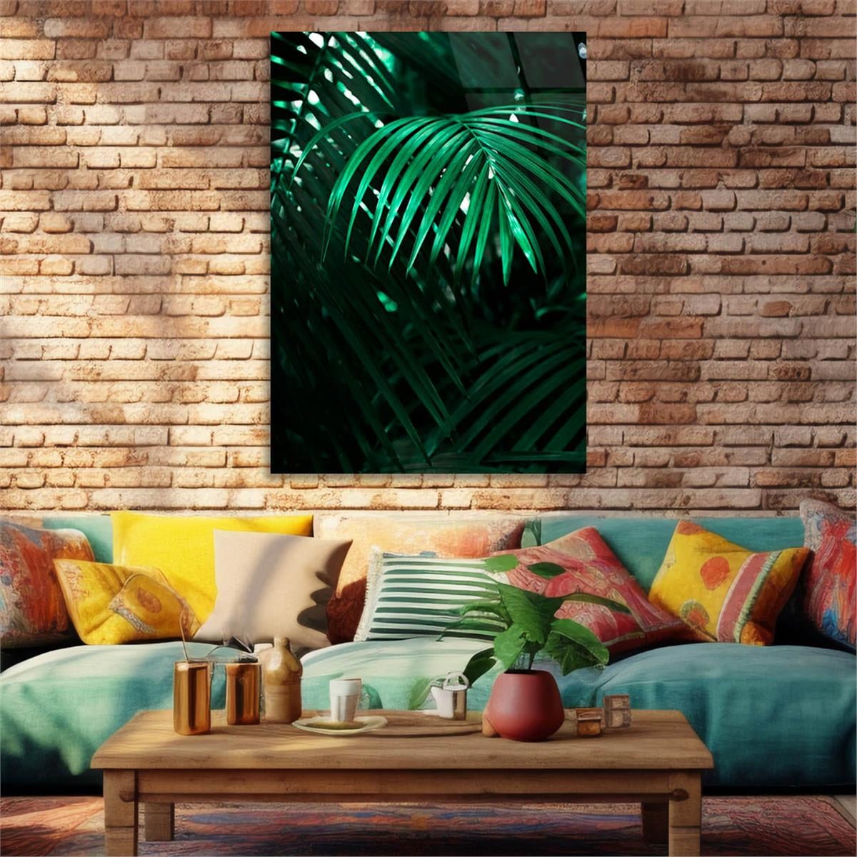 Dikey Sanat Temalı Cam Tablo 517