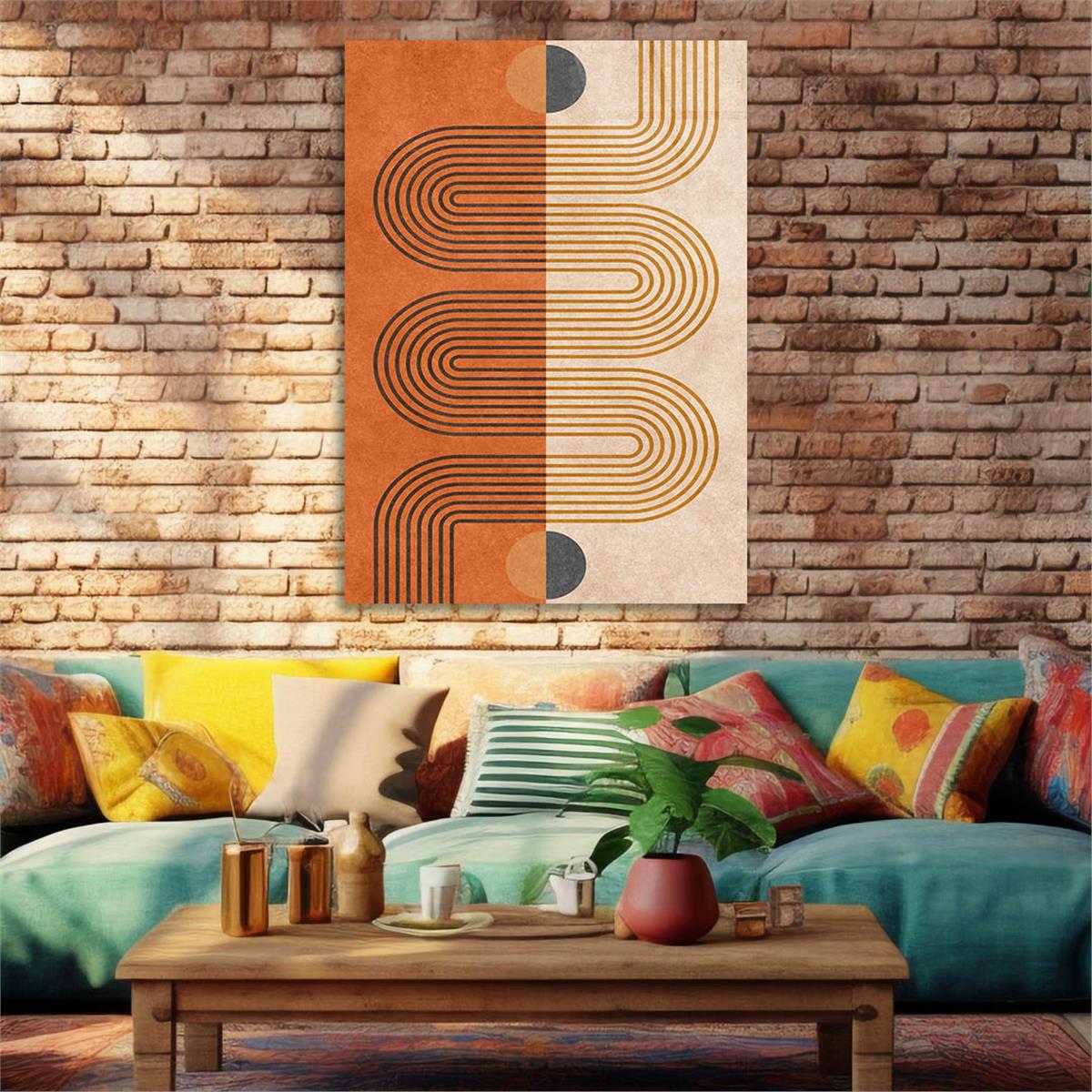 Vertical Tempered Glasss Wall Arts Art-Themed245