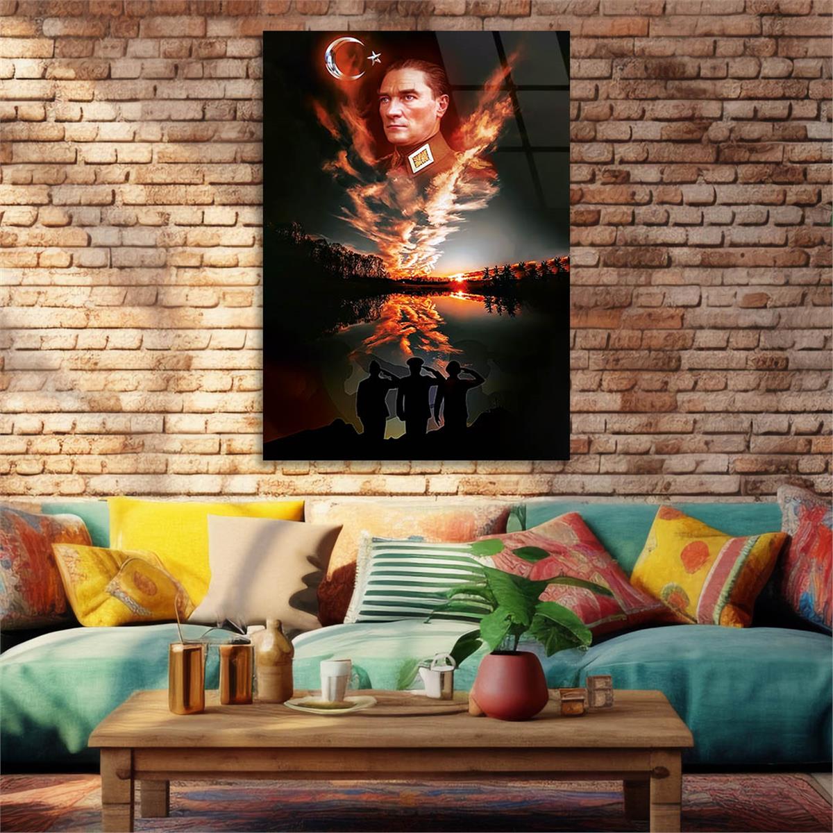 MUSTAFA KEMAL ATATÜRK Tempered Glasss Wall Art