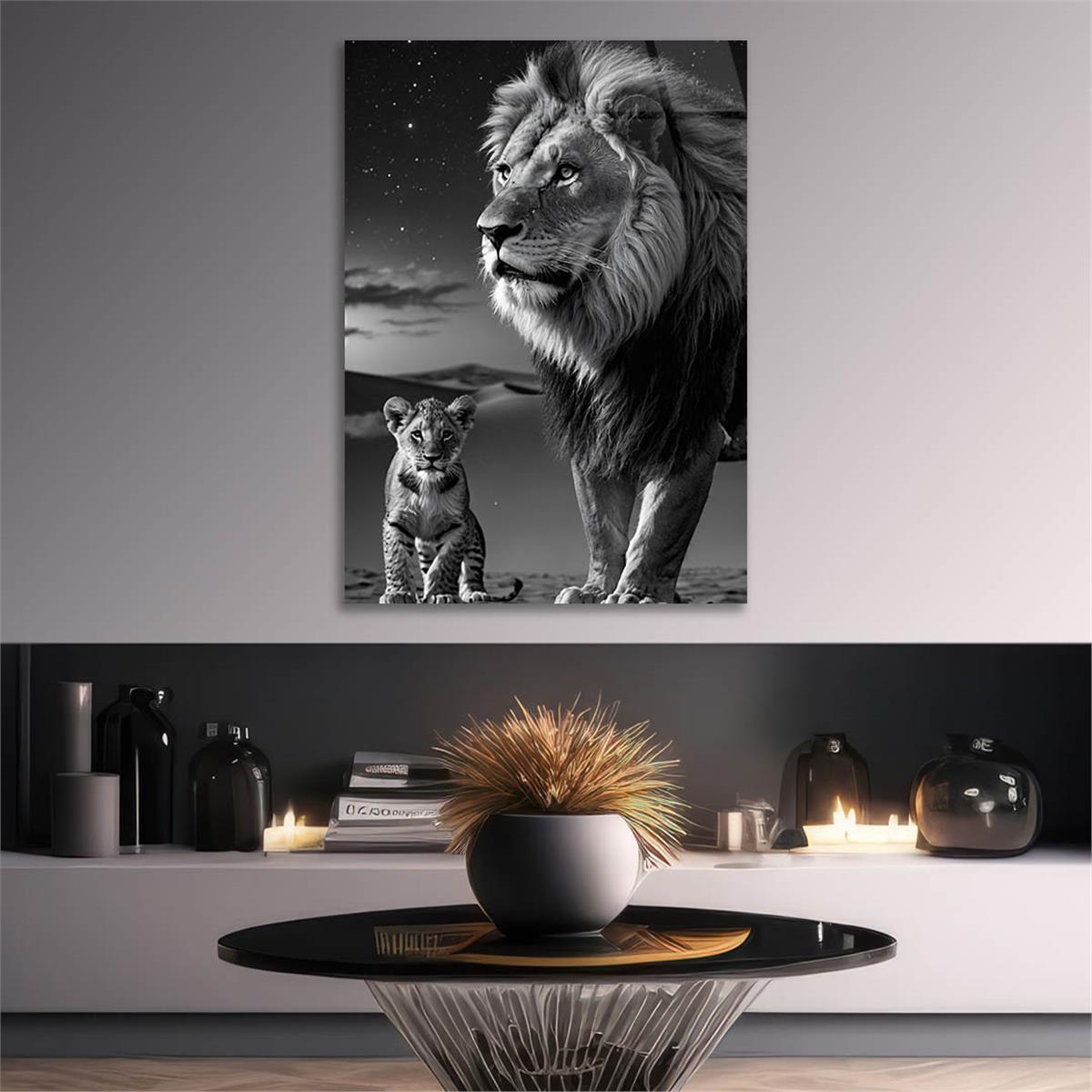 Dikey Doğa Temalı Cam Tablo 324