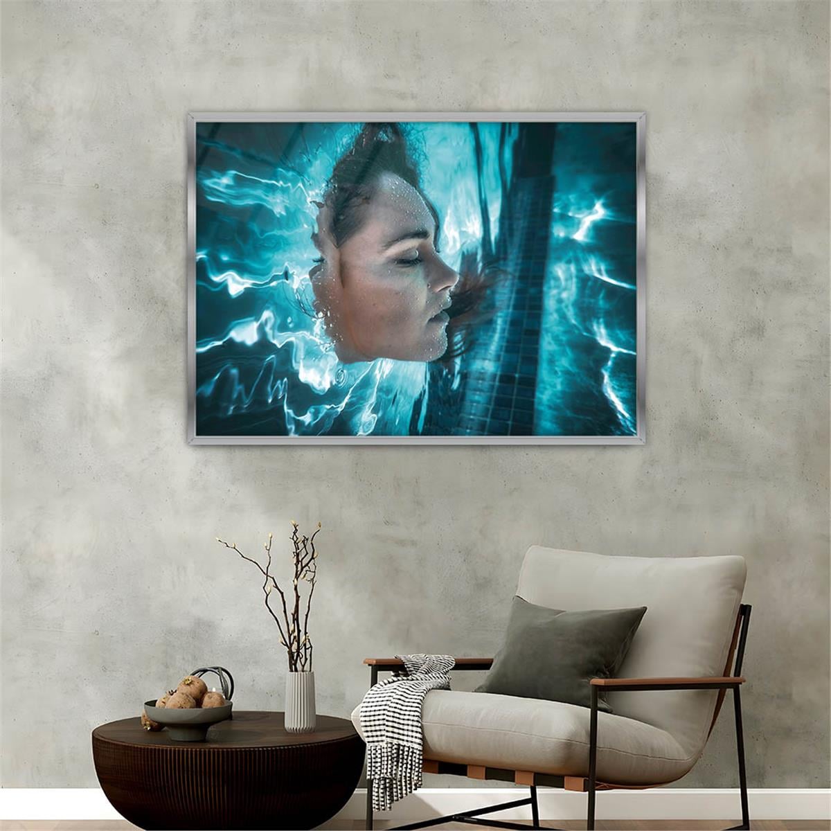 Aluminum-Framed Art-Themed Tempered Glass Wall Art 123