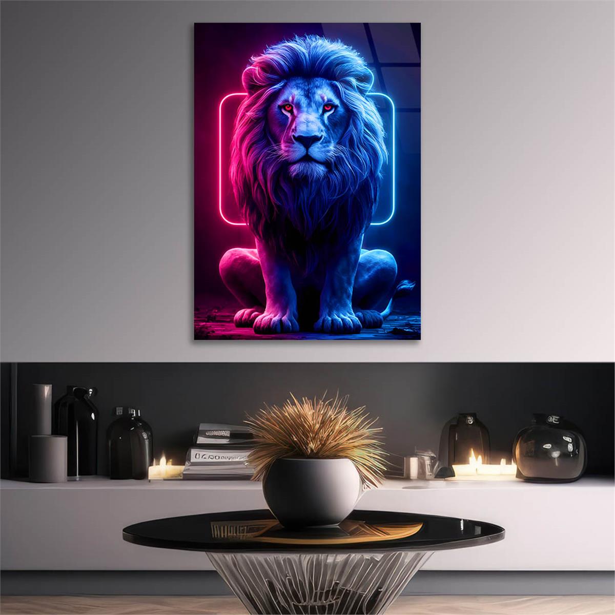 Dikey Doğa Temalı Cam Tablo 331