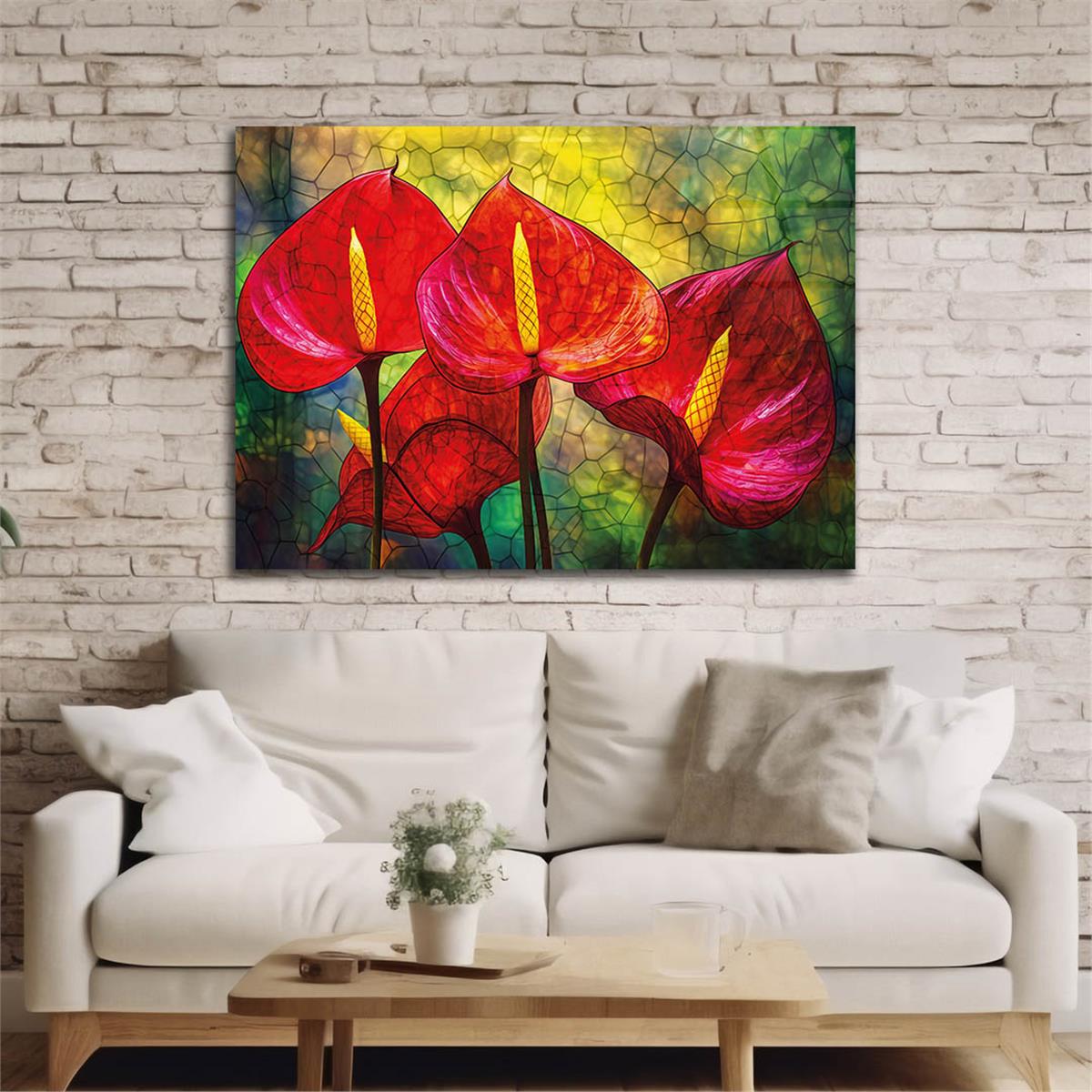 Horizontal Natured-Themed Tempered Glass Wall Art 295