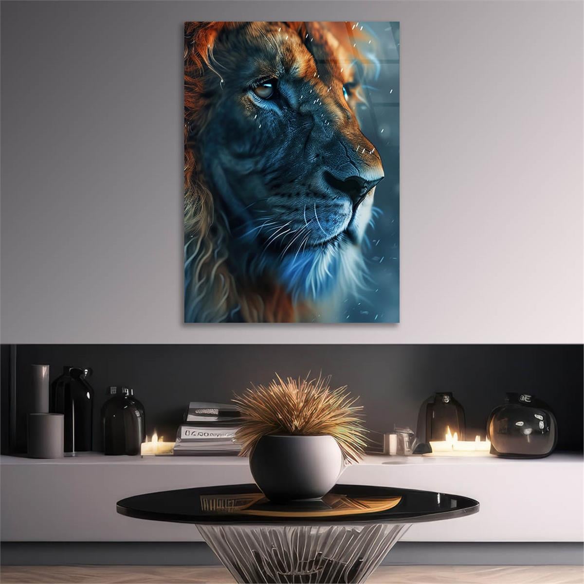 Dikey Doğa Temalı Cam Tablo 358