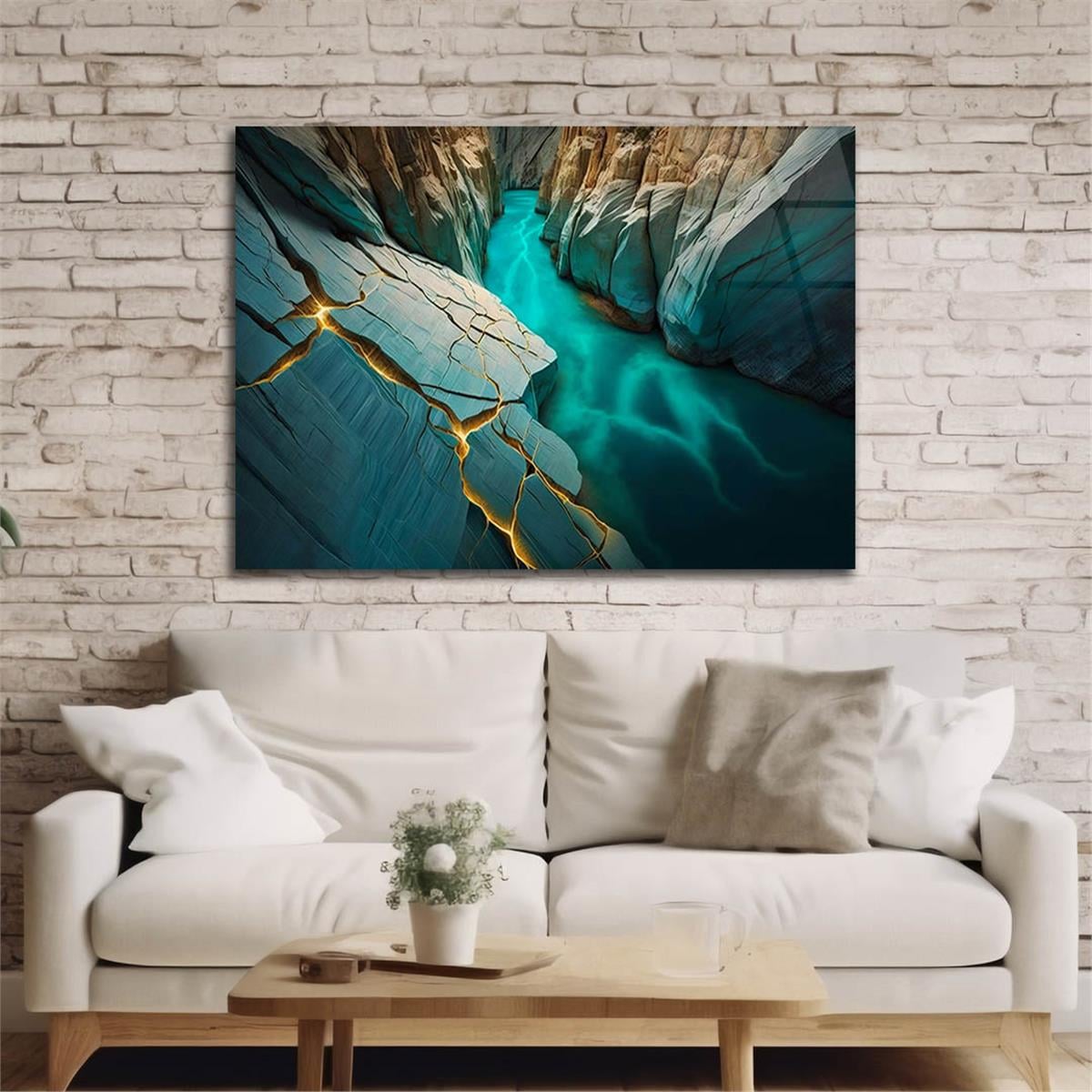 Yatay DoğaTemalı Cam Tablo 392