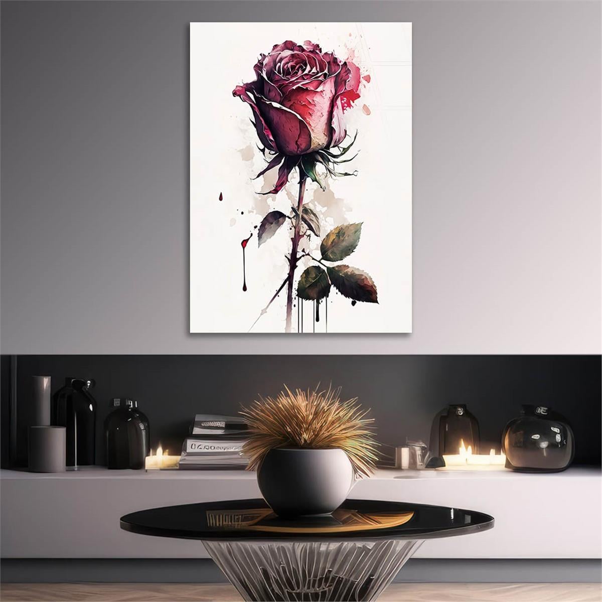 Vertical Tempered Glasss Wall Arts Natured-Themed132